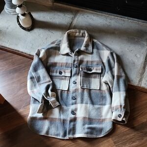 Plaid Button-Up Jacket/Shacket